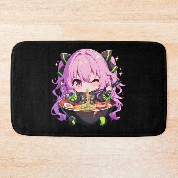 Item preview, Hiiragi Shinoa Seraph of the End Chibi Girl Slurping Kawaii Ramen Anime designed and sold by Raslbazola.