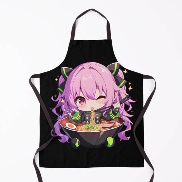 Item preview, Hiiragi Shinoa Seraph of the End Chibi Girl Slurping Kawaii Ramen Anime designed and sold by Raslbazola.