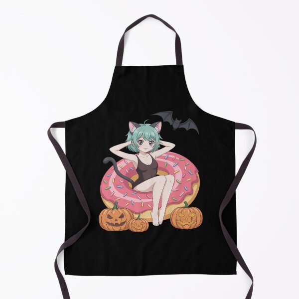 Item preview, Anime Halloween Black Cat Anime Girl Donut Cosplay designed and sold by petrichorsworld.