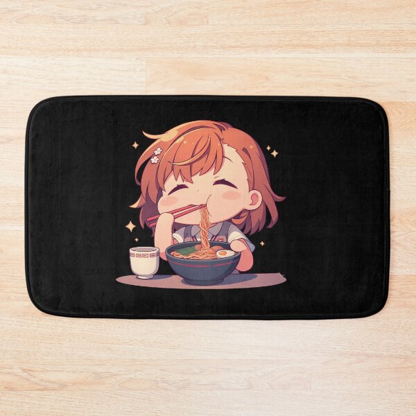 Item preview, Misaka Mikoto A Certain Scientific Railgun Chibi Girl Eating Kawaii Ramen Anime designed and sold by Raslbazola.