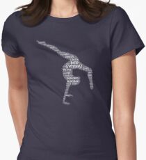 Gymnastics Shirt Word Art Acrobat Women's Fitted T-Shirt