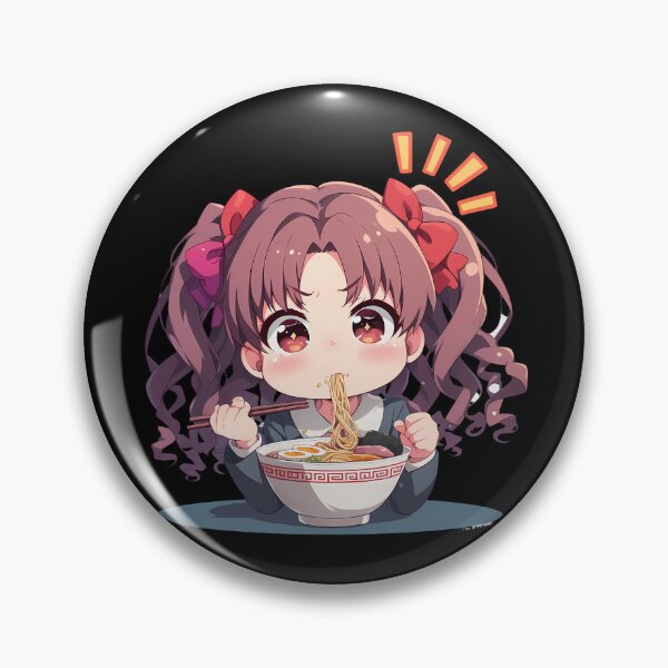 Item preview, Shirai Kuroko A Certain Scientific Railgun Chibi Girl Enjoying Kawaii Ramen Anime designed and sold by Raslbazola.