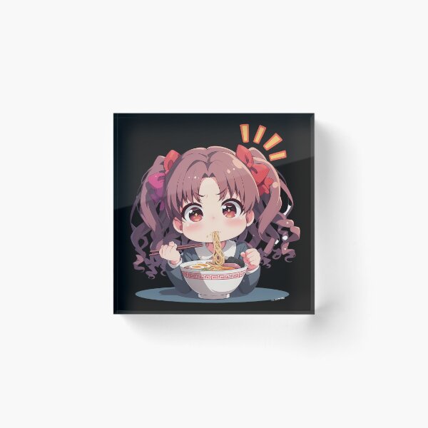 Item preview, Shirai Kuroko A Certain Scientific Railgun Chibi Girl Enjoying Kawaii Ramen Anime designed and sold by Raslbazola.