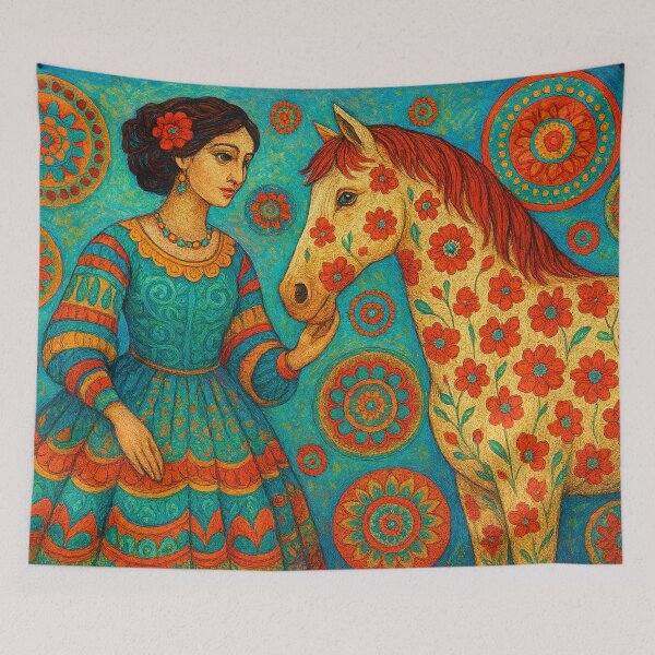 Item preview, Dream world with woman and horse designed and sold by Sigtrix.