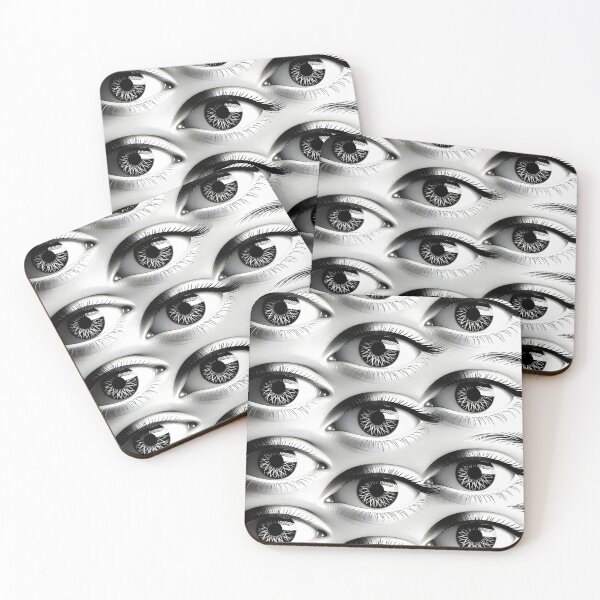Item preview, Surreal Eye Pattern – Hypnotic Black and White Optical Art designed and sold by JA jones.