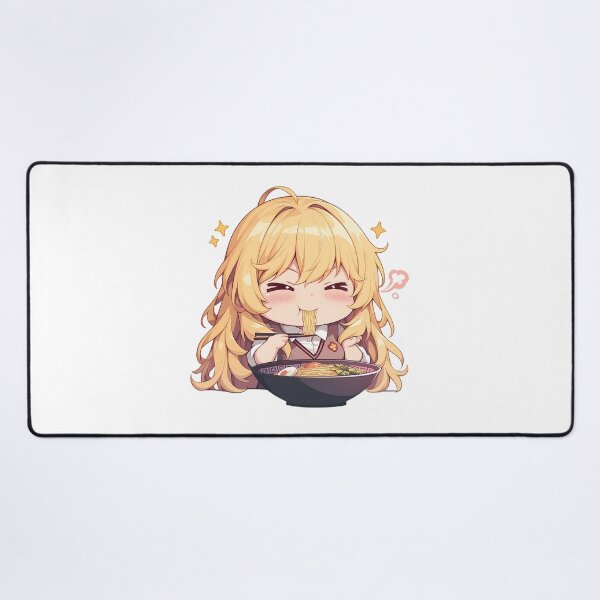Item preview, Shokuhou Misaki Kawaii Chibi Anime Girl Eating Ramen from A Certain Scientific Railgun designed and sold by Raslbazola.