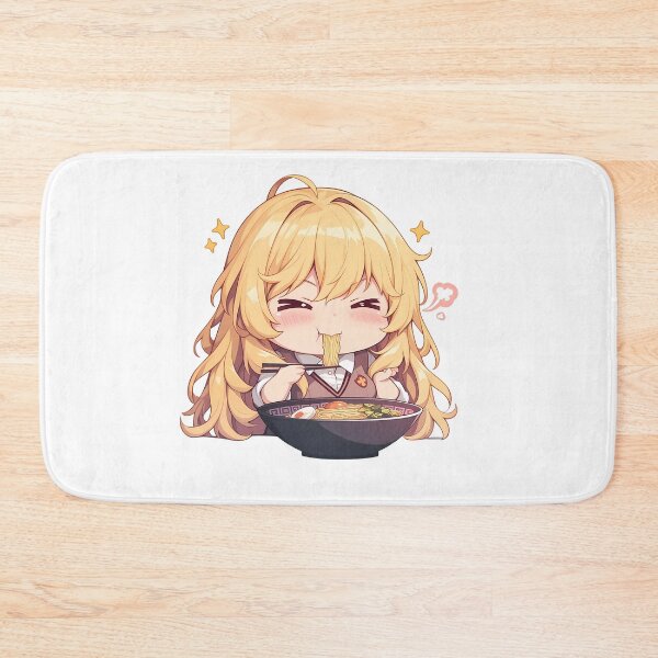 Item preview, Shokuhou Misaki Kawaii Chibi Anime Girl Eating Ramen from A Certain Scientific Railgun designed and sold by Raslbazola.