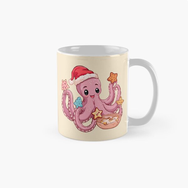 Item preview, Baking Christmas Cookies with a Cute Pink Octopus designed and sold by Ivy-Triggs.