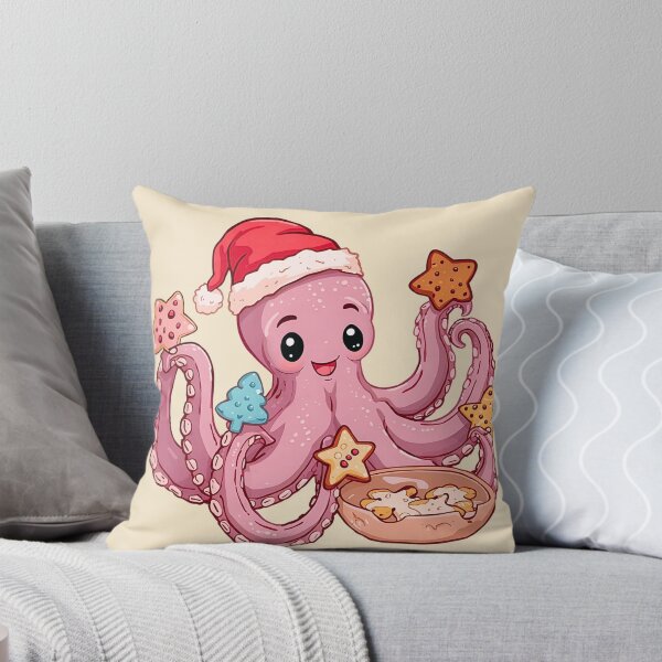 Item preview, Baking Christmas Cookies with a Cute Pink Octopus designed and sold by Ivy-Triggs.