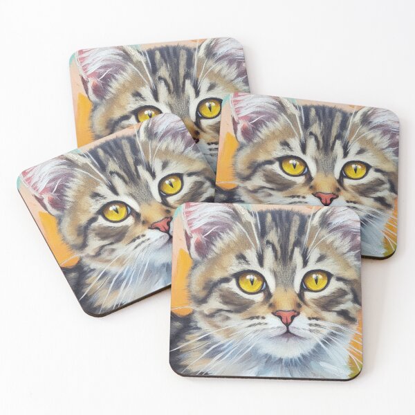 Item preview, Golden-Eyed Kitten Pop Portrait designed and sold by AuroraPublishing.