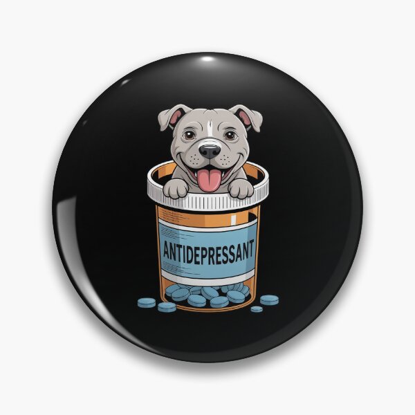 Item preview, Antidepressant Pitbull Funny Pitties Dog Lover Owner designed and sold by petrichorsworld.