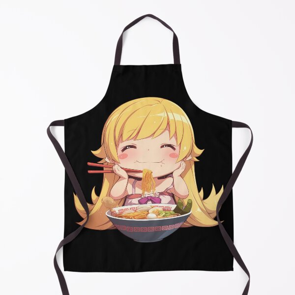 Item preview, Shinobu Oshino Cute Chibi Anime Girl Eating Ramen from Bakemonogatari designed and sold by Raslbazola.