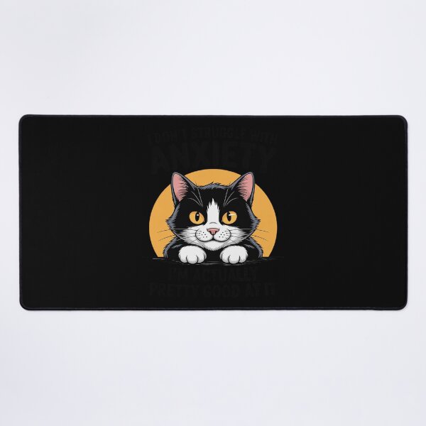 Item preview, Anxiety Cat I Don’t Struggle I Excel at It designed and sold by petrichorsworld.