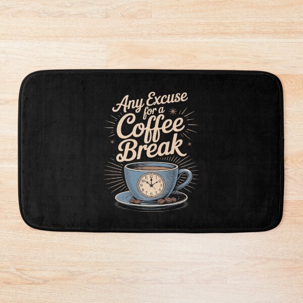 Item preview, Any Excuse Coffee Break Clock Office designed and sold by petrichorsworld.