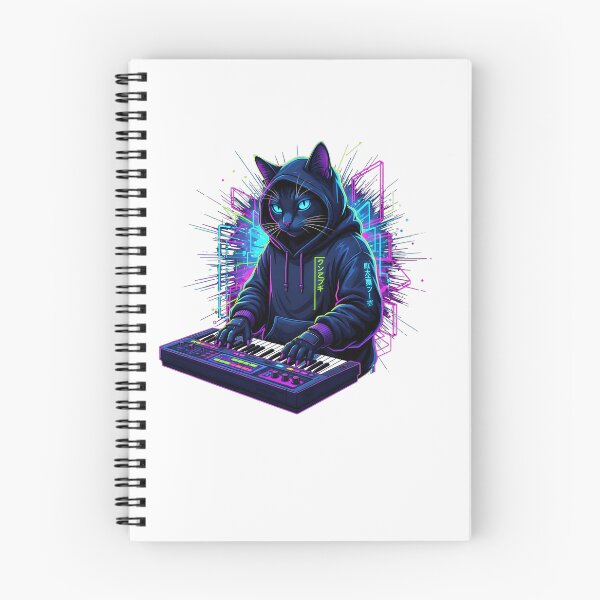 Item preview, Backprint  Synthpop Music Cats Synth-Japanese Synthesizer designed and sold by grumpzara.