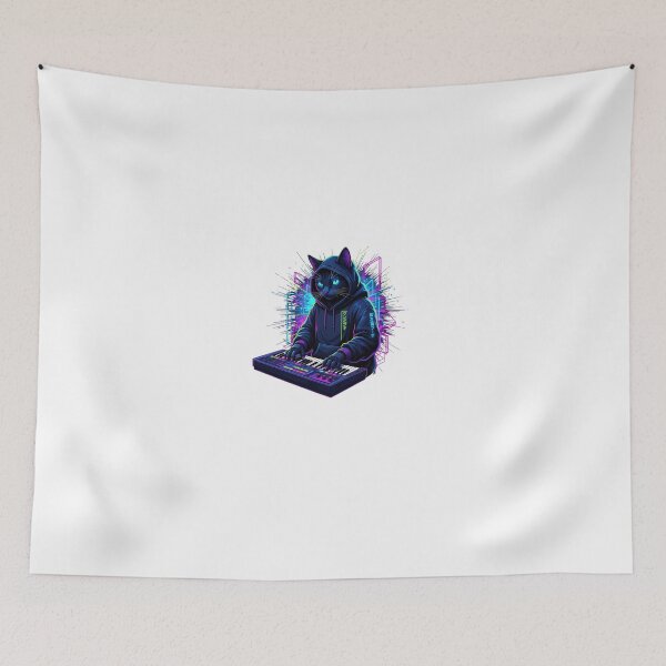 Item preview, Backprint  Synthpop Music Cats Synth-Japanese Synthesizer designed and sold by grumpzara.