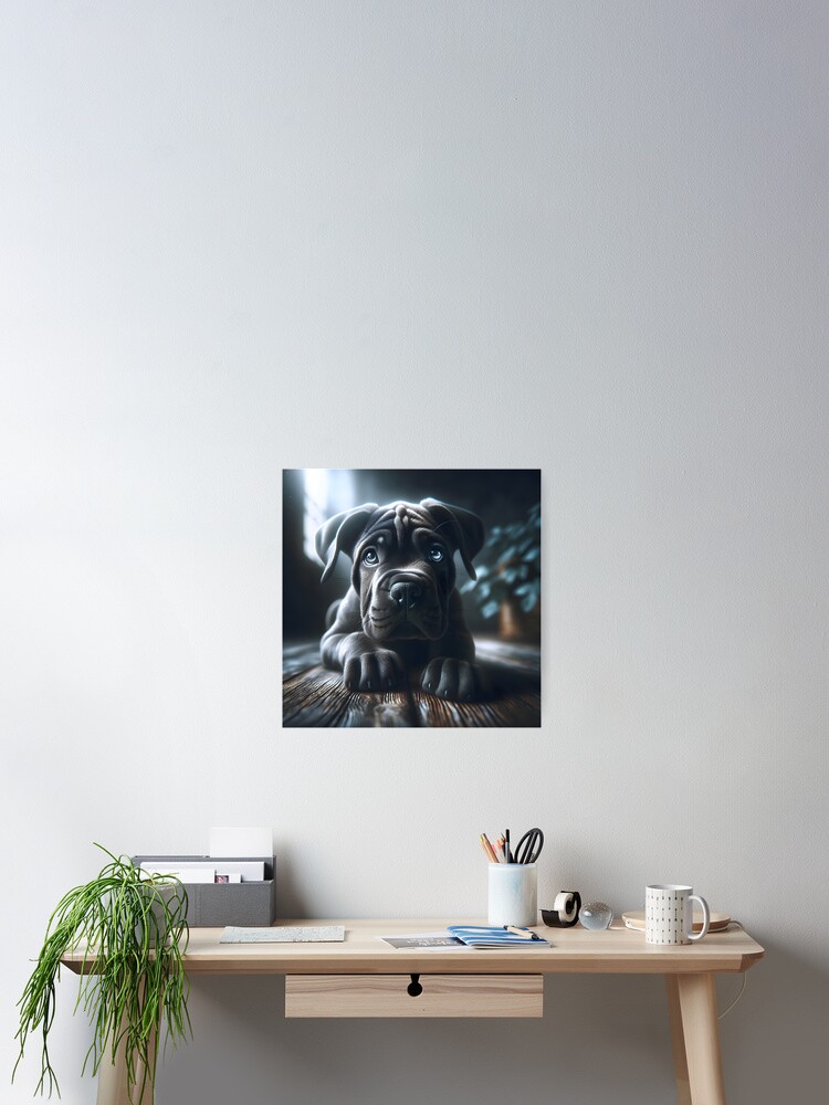 Imagen 2 de 3, Póster con la obra Gentle Giant – Cane Corso Puppy Eyes, diseñada y vendida por Buttonquill.