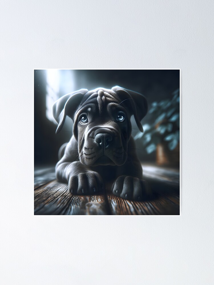 Imagen 1 de 3, Póster con la obra Gentle Giant – Cane Corso Puppy Eyes, diseñada y vendida por Buttonquill.