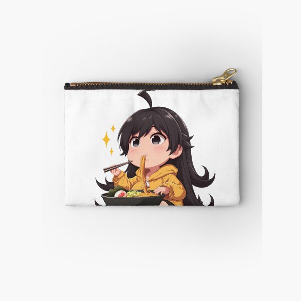 Item preview, Karen Araragi Chibi Kawaii Anime Girl Slurping Ramen from Bakemonogatari designed and sold by Raslbazola.
