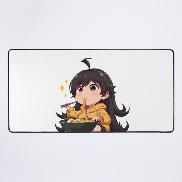 Item preview, Karen Araragi Chibi Kawaii Anime Girl Slurping Ramen from Bakemonogatari designed and sold by Raslbazola.