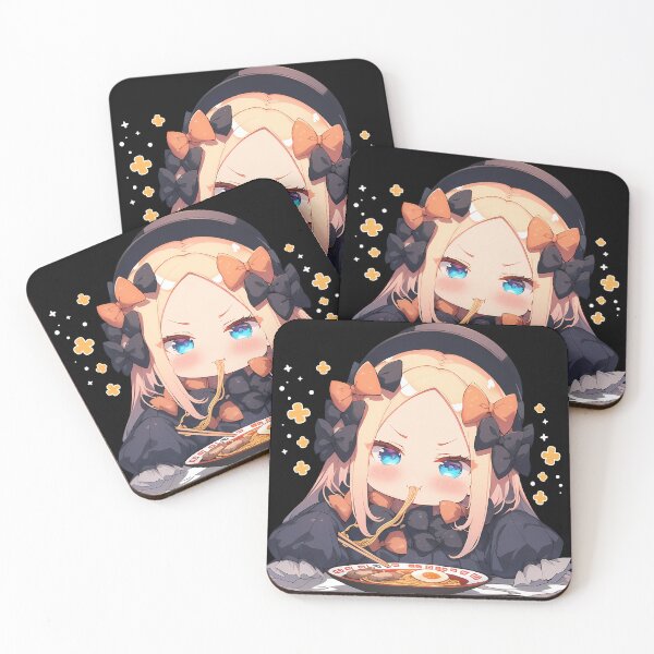 Item preview, Foreigner Abigail Williams Chibi Gothic Anime Girl Eating Ramen from Fate Grand Order designed and sold by Raslbazola.