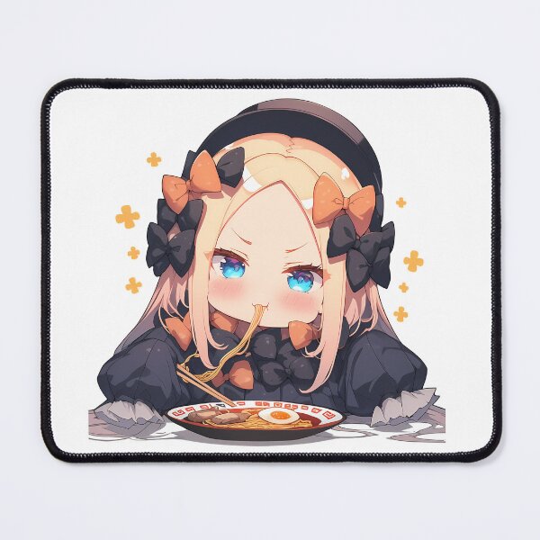 Item preview, Foreigner Abigail Williams Chibi Gothic Anime Girl Eating Ramen from Fate Grand Order designed and sold by Raslbazola.