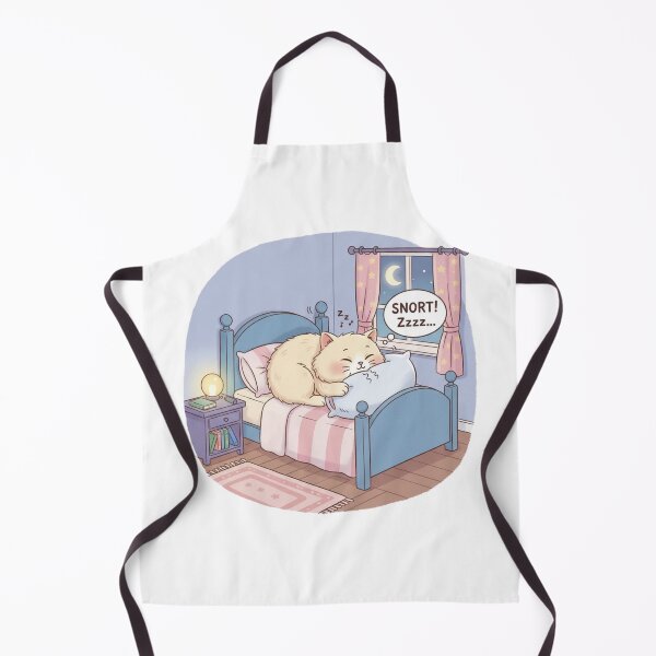 Item preview, Cute Sleeping Cat Snoring Illustration designed and sold by DroolWorthyUS.