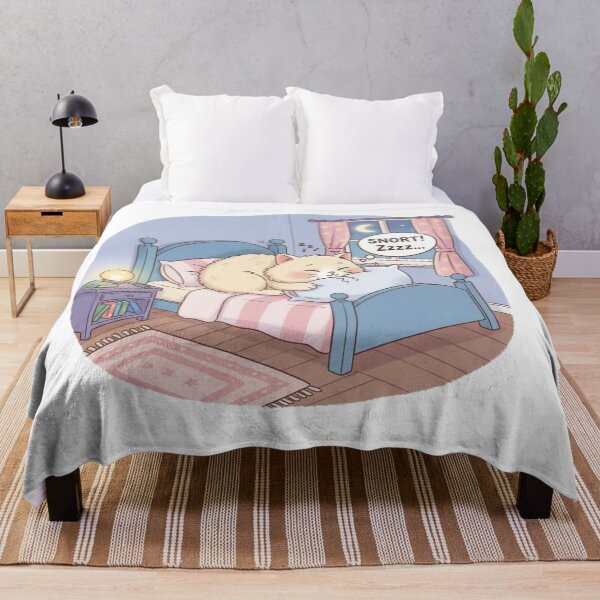 Item preview, Cute Sleeping Cat Snoring Illustration designed and sold by DroolWorthyUS.