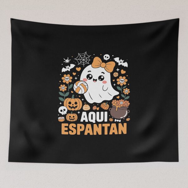 Item preview, Aqui Espantan Cute Ghost Pan de Muerto Mexican Halloween designed and sold by KingsLife1994.