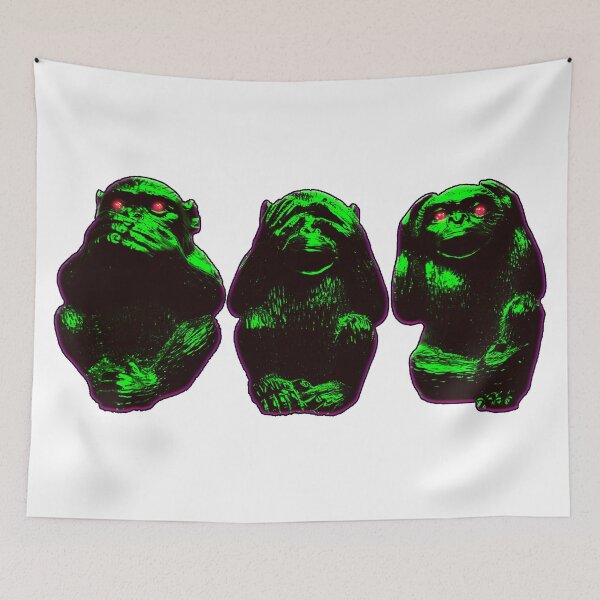 Item preview, Three wise monkeys designed and sold by LindenmannArts.