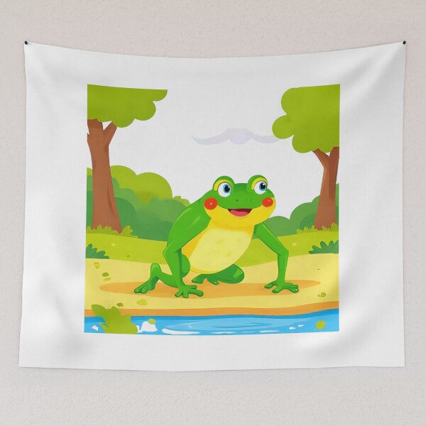 Item preview, Smiling frog by the pond designed and sold by nighttime1990.