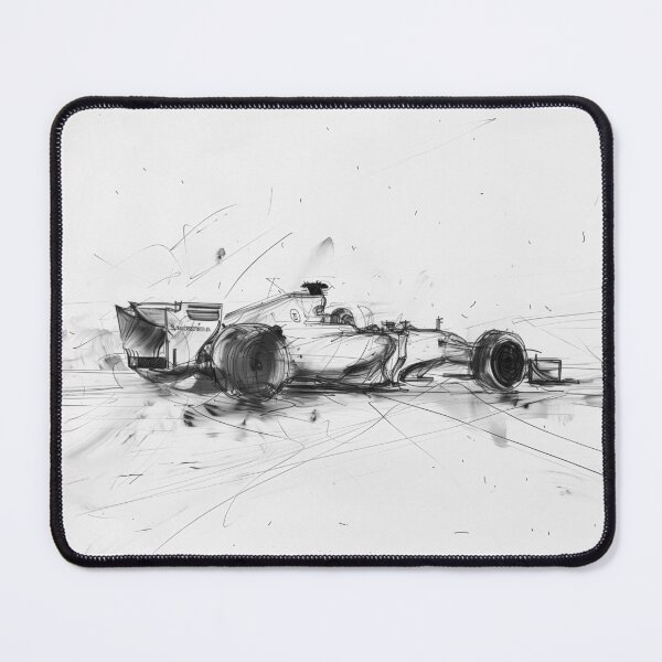 Item preview, Vintage Formula 1 Sketch – Abstract Racing Art designed and sold by SleekLineSketches.