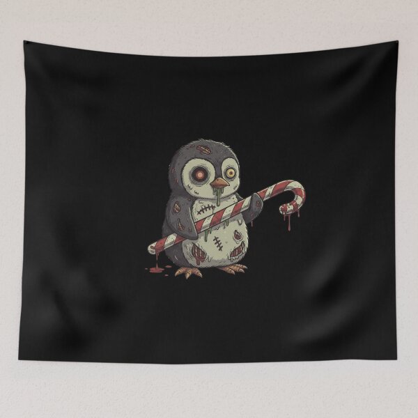 Item preview, Zombie Christmas Penguin With Candy Cane designed and sold by morve_eternelle.
