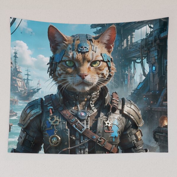 Item preview, Cyber Pirate - Cat - Cartoon designed and sold by RWT-Design.