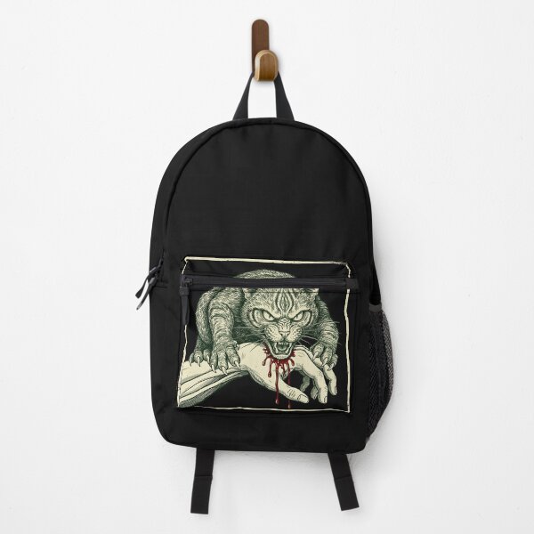 Item preview, Cat Bite Retro Horror Graphic Japanese Manga Style Funny designed and sold by cawtoon.