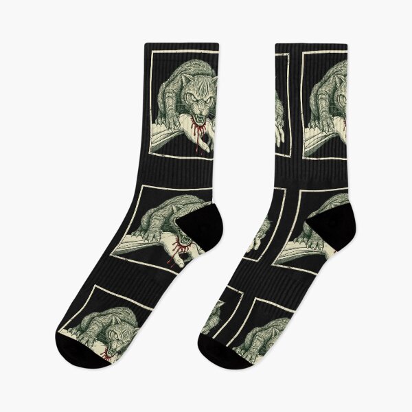 Item preview, Cat Bite Retro Horror Graphic Japanese Manga Style Funny  designed and sold by cawtoon.