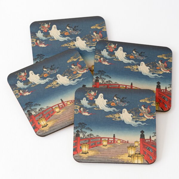 Item preview, Ghosts on the Bridge – Festive Spirits and Japanese Lantern designed and sold by Athena2445.