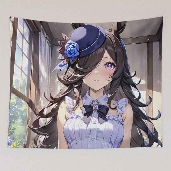 Item preview, Rice Shower Uma Musume Pretty Derby Dynamic Pose Blue Rose Anime Girl Waifu designed and sold by HumbertoValveno.