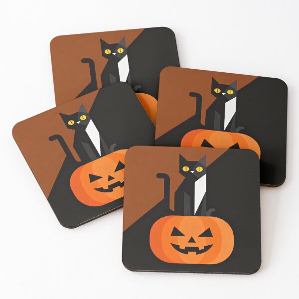 Item preview, Black cat on pumpkin Halloween graphic designed and sold by Athena2445.