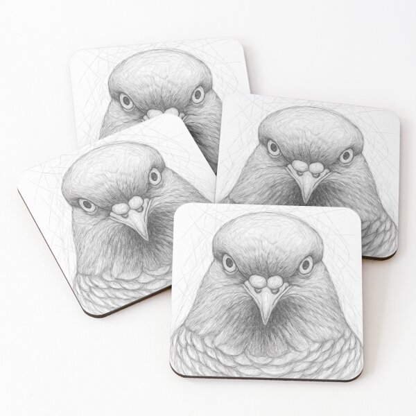 Item preview, Black and White Pencil Sketch of a Pigeon designed and sold by Leon Woods Pencil Art.