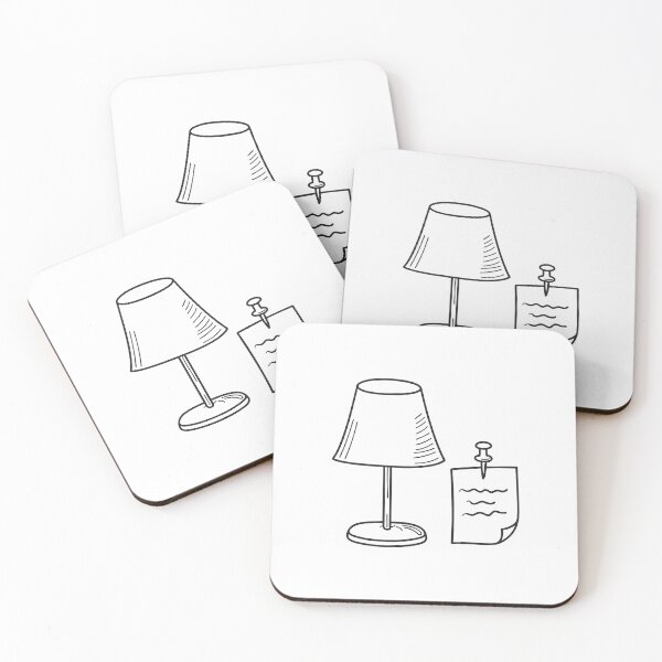 Item preview, A thumbtack beside a scribbled note on near a lamp designed and sold by rasagamastore.