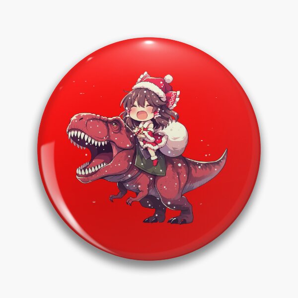 Item preview, Reimu Hakurei Touhou Anime Girl Christmas Santa Dinosaur Celebration designed and sold by HumbertoValveno.