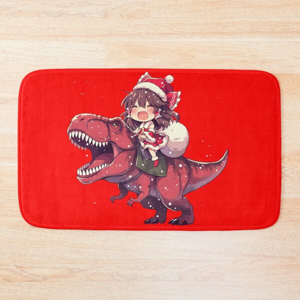 Item preview, Reimu Hakurei Touhou Anime Girl Christmas Santa Dinosaur Celebration designed and sold by HumbertoValveno.