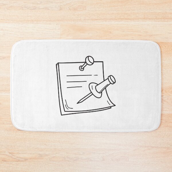 Item preview, A thumbtack pinned into a corkboard beside a sticky note designed and sold by rasagamastore.