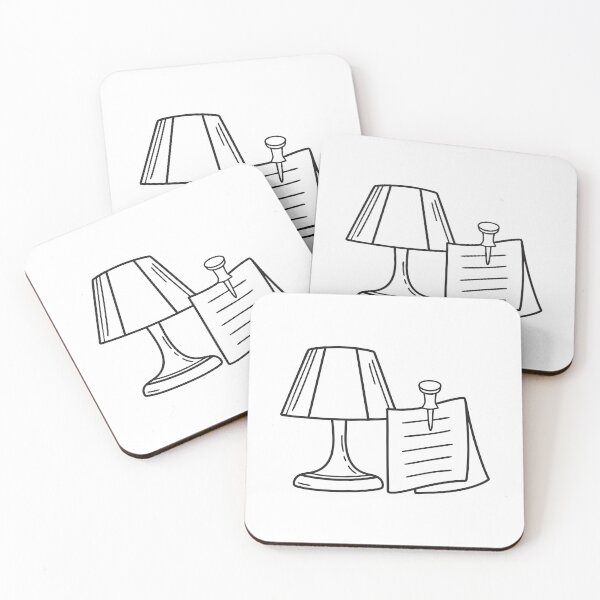 Item preview, A thumbtack beside a scribbled note on near a lamp base designed and sold by rasagamastore.