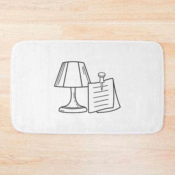 Item preview, A thumbtack beside a scribbled note on near a lamp base designed and sold by rasagamastore.