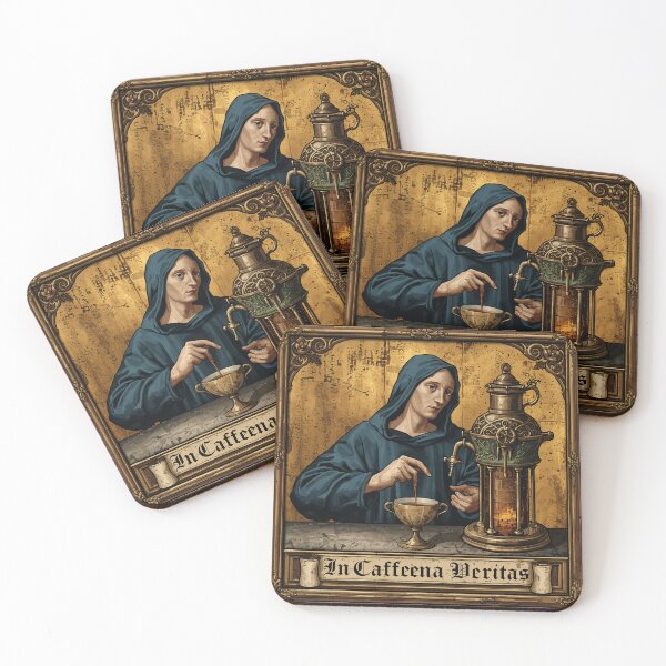 Item preview, Barista Chalice Gothic Art | Medieval Panel Painting designed and sold by PictorialWhimsy.