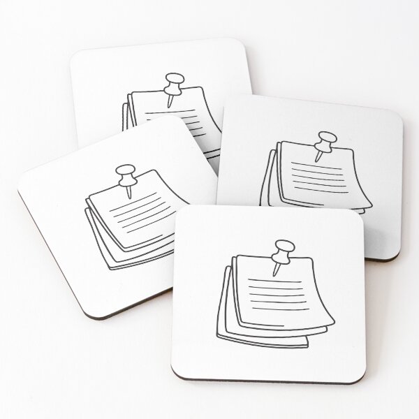 Item preview, A thumbtack stuck beside overlapping memos on a board designed and sold by rasagamastore.