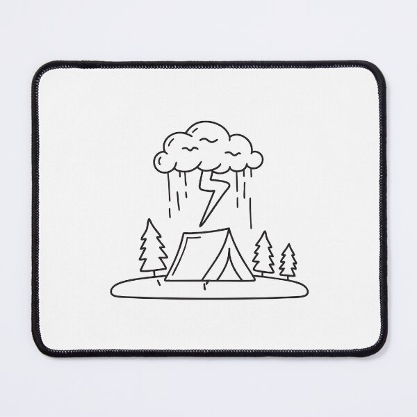 Item preview, A thunderstorm floating above a tent in a forest designed and sold by rasagamastore.