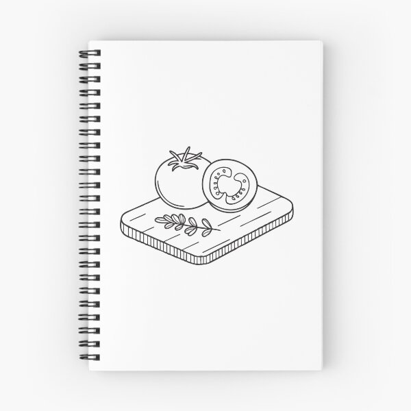 Item preview, A thyme leaf beside sliced tomato on a chopping board designed and sold by rasagamastore.